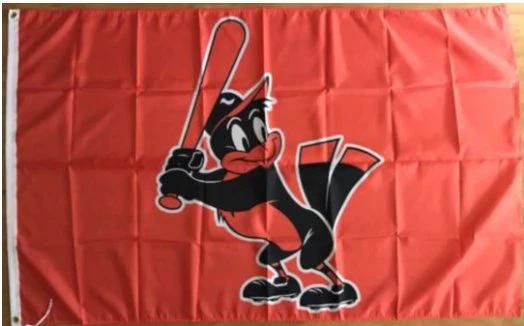 Baltimore Orioles Red Banner flag 3X5Ft Banner USA Polyester with Brass Grommets - 7 by flagsjustdoit