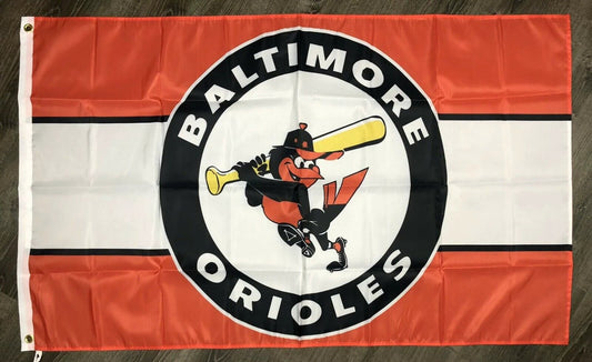 Baltimore Orioles Retro Style Logo Flag 3x5 ft Sports Banner Man-Cave Garage by flagsjustdoit