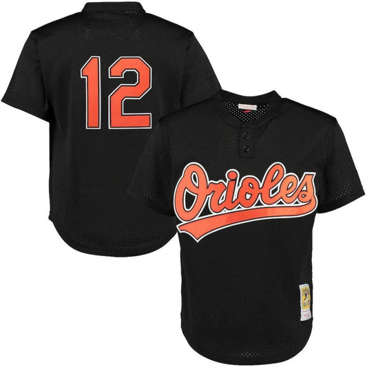 Baltimore Orioles Roberto Alomar Black Throwback Mesh Pullover Jersey by My Store
