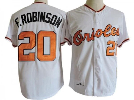 Baltimore Orioles #20 Frank Robinson 1971 White Throwback Jersey by My Store