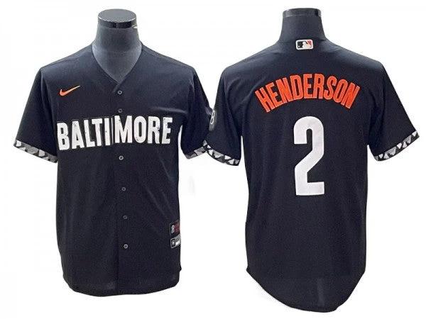 Baltimore Orioles #2 Gunnar Henderson Black City Connect Jersey by My Store
