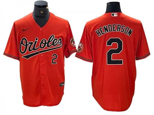 Baltimore Orioles #2 Gunnar Henderson Orange Limited Jersey by My Store