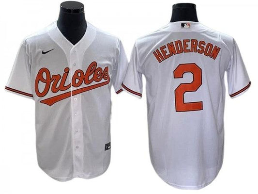 Baltimore Orioles #2 Gunnar Henderson White Cool Base Jersey by My Store