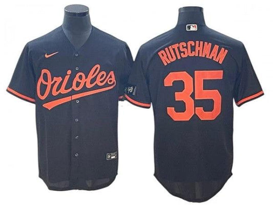Baltimore Orioles #35 Adley Rutschman Black Alternate Cool Base Jersey by My Store