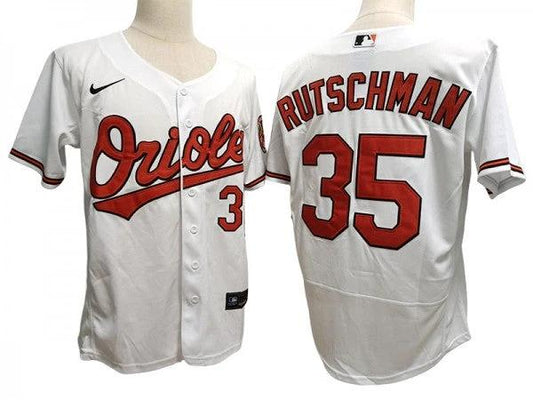 Baltimore Orioles #35 Adley Rutschman White Flex Base Jersey by My Store