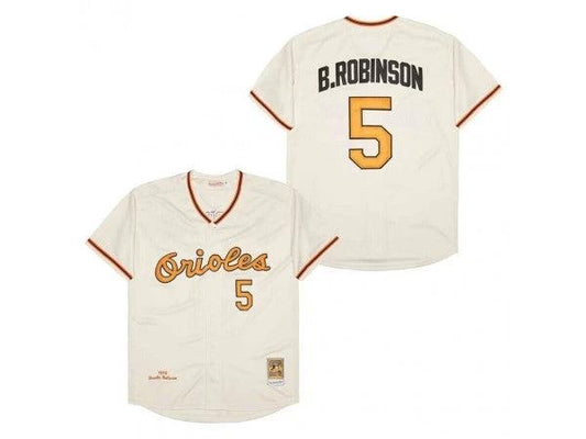 Baltimore Orioles #5 Brooks Robinson 1970 Cream Throwback Jersey by My Store