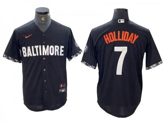 Baltimore Orioles #7 Jackson Holliday Black City Connect Jersey by My Store