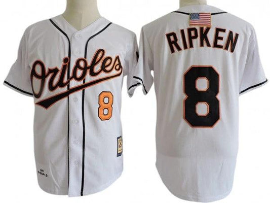 Baltimore Orioles #8 Cal Ripken White 2001 Throwback Jersey by My Store