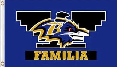 Baltimore Ravens Familia Flag 3X5 Ft Polyester Banner USA 90x150cm by flagsjustdoit