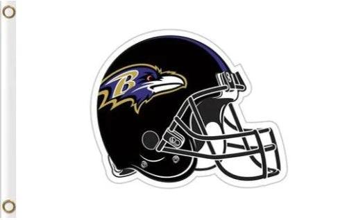 Baltimore Ravens Helmet Flag 3X5 Ft Polyester Banner USA 90x150cm by flagsjustdoit