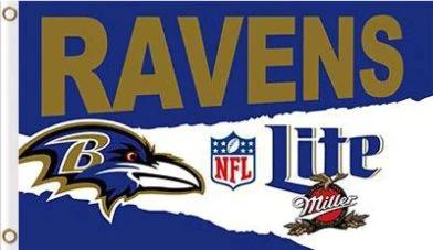 Baltimore Ravens Lite Flag 3X5 Ft Polyester Banner USA 90x150cm by flagsjustdoit