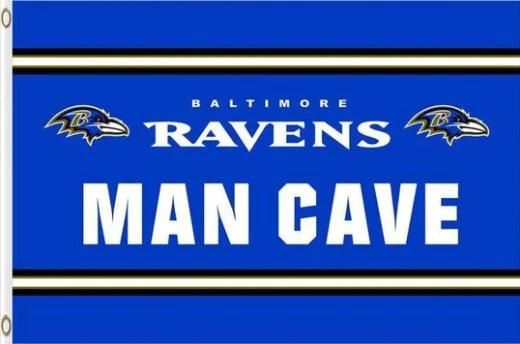 Baltimore Ravens Man Cave Flag 3X5 Ft Polyester Banner USA 90x150cm by flagsjustdoit