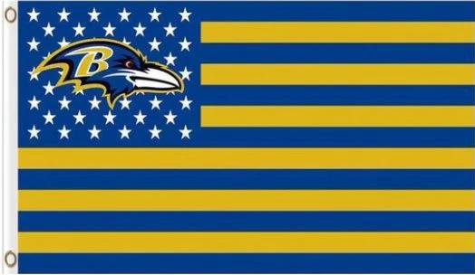 Baltimore Ravens Star and Strips Flag 3X5 Ft Polyester Banner USA 90x150cm by flagsjustdoit