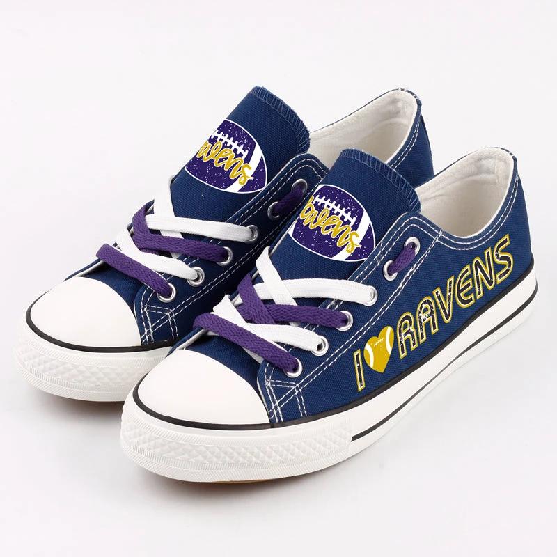 Baltimore Ravens Low Top Canvas Sport Sneakers Shoes For Men Women Fans by Crocs