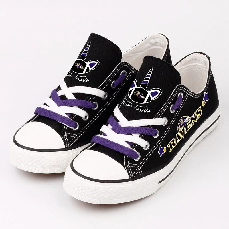 Baltimore Ravens Low Top Canvas Sport Sneakers Shoes For Men Women Fans by Crocs
