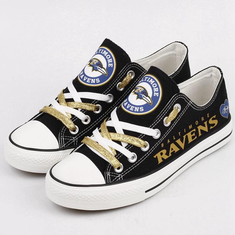 Baltimore Ravens Low Top Canvas Sport Sneakers Shoes For Men Women Fans by Crocs