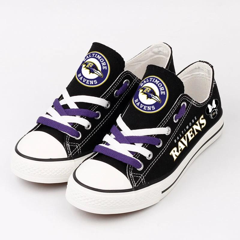 Baltimore Ravens Low Top Canvas Sport Sneakers Shoes For Men Women Fans by Crocs