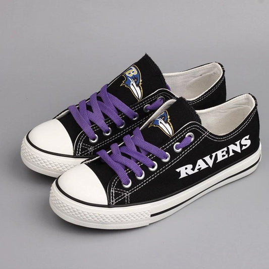 Baltimore Ravens Low Top Canvas Sport Sneakers Shoes For Men Women Fans by Crocs