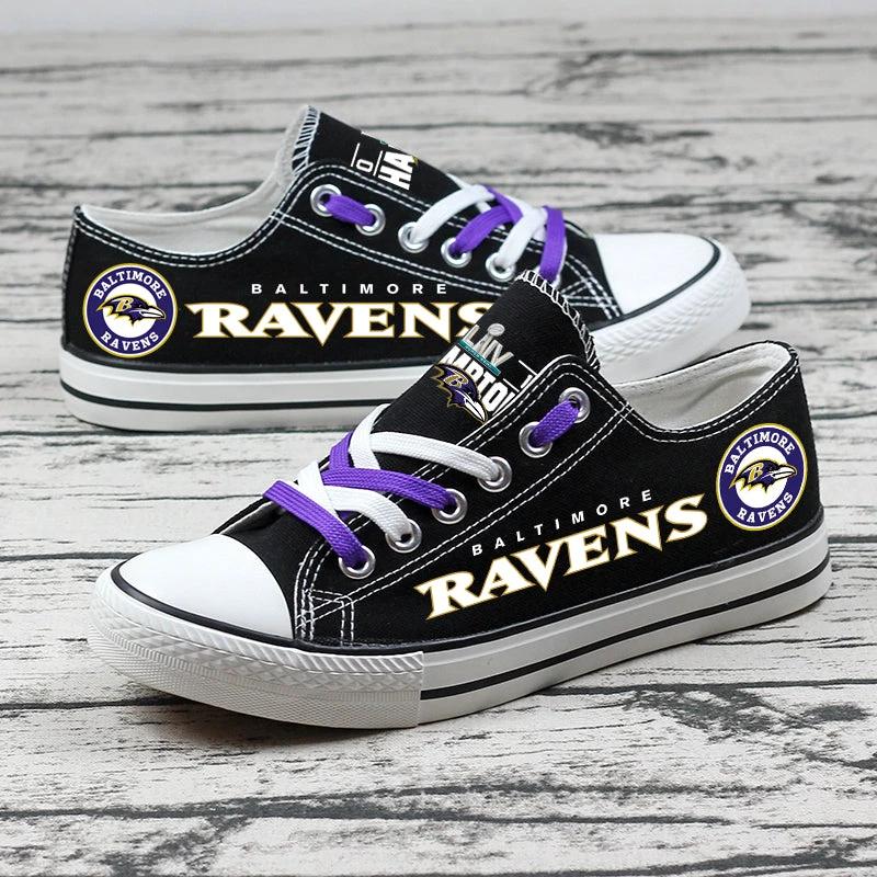 Baltimore Ravens Low Top Canvas Sport Sneakers Shoes For Men Women Fans by Crocs