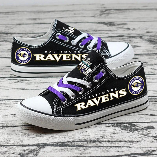 Baltimore Ravens Low Top Canvas Sport Sneakers Shoes For Men Women Fans by Crocs
