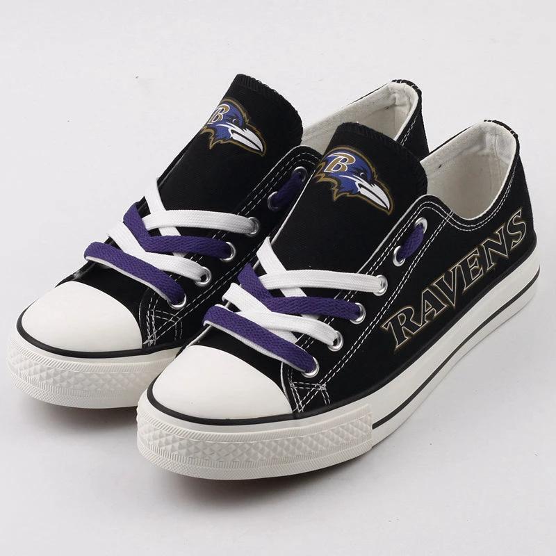 Baltimore Ravens Low Top Canvas Sport Sneakers Shoes For Men Women Fans by Crocs