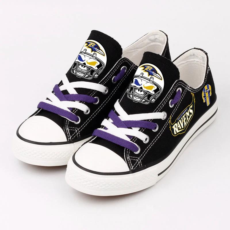 Baltimore Ravens Low Top Canvas Sport Sneakers Shoes For Men Women Fans by Crocs