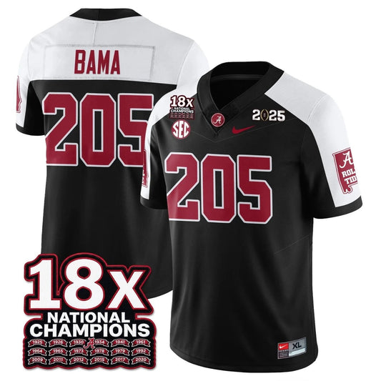 Bama Jersey #205 Alabama Crimson 18x-Time National Champions Stitched by My Store NCAA Football Jerseys