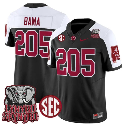 Bama Jersey #205 Alabama Crimson Tide Lynyrd Skynyrd Patch Stitched by My Store NCAA Football Jerseys