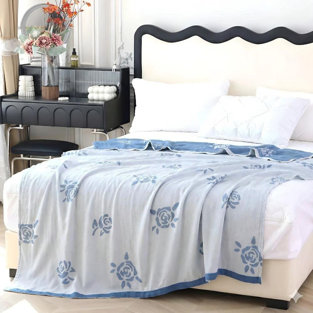 Bamboo Fiber Rose Cooling Blanket by Casa & Beyond