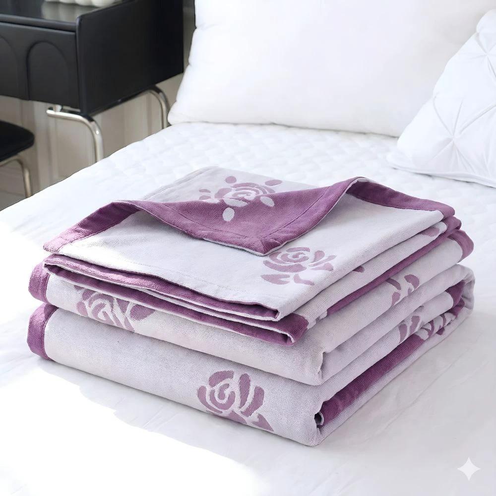 Bamboo Fiber Rose Cooling Blanket by Casa & Beyond