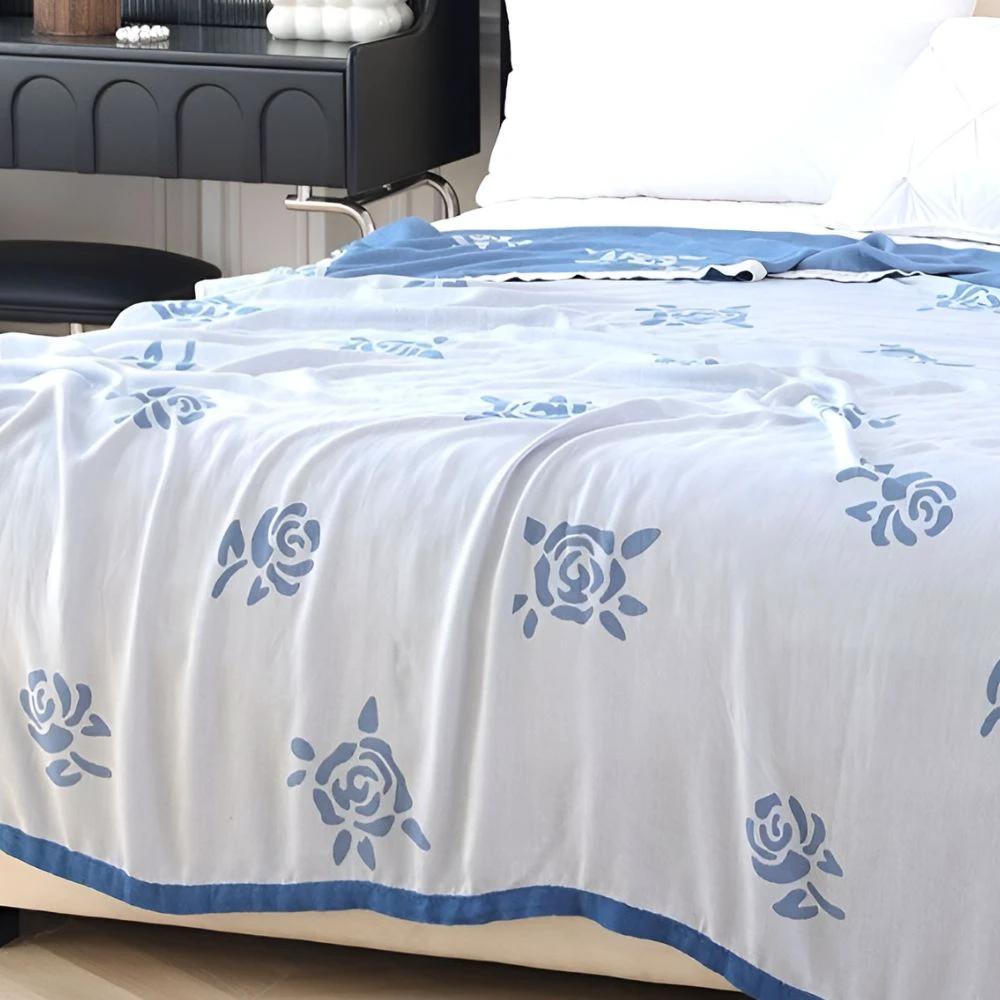 Bamboo Fiber Rose Cooling Blanket by Casa & Beyond