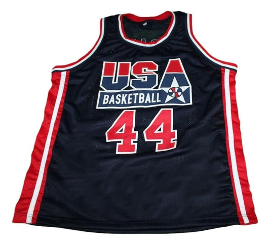 Barack Obama Jersey #44 Team USA New Basketball Navy Blue Stitched by My store basketball