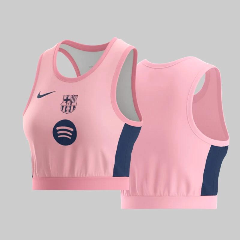 Barcelona 2025-26 Crop Jersey Vibrant Pink Fan Essential Women’s Sportwear – Pink by Soccer Jersey