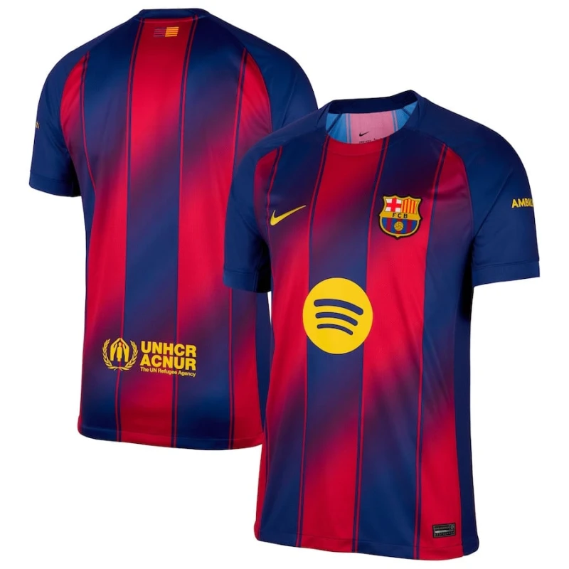 Barcelona 2025-26 Home Jersey – Scarlet by Soccer Jersey