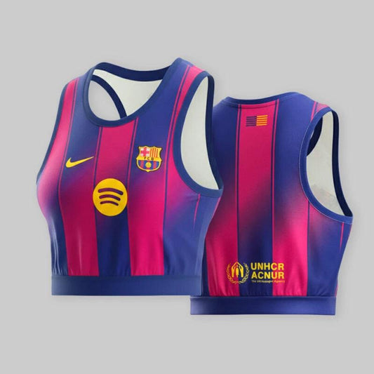 Barcelona 2025-26 Home Stripe Crop Jersey Iconic Fan Fashion – Blue red by Soccer Jersey