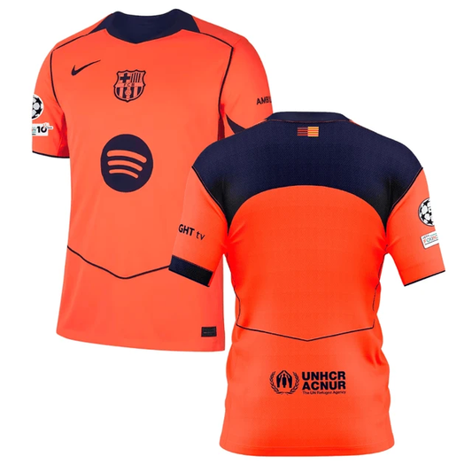 Barcelona 2025-26 Third Match Jersey – Orange by Soccer Jersey