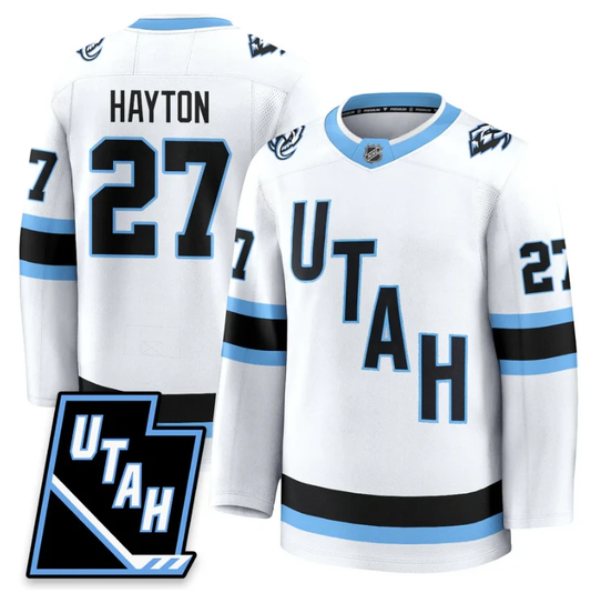 Barrett Hayton Jersey #27 Utah Hockey Mammoth 2025 Limited All Stitched White by Hockey David