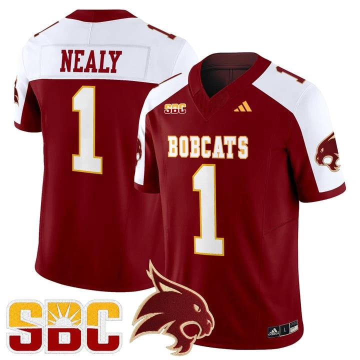 Barrick Nealy Jersey #1 Texas State Bobcats 2025 Limited Stitched by My Store NCAA Football Jerseys
