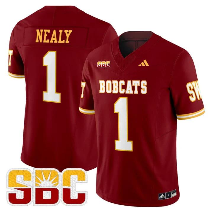Barrick Nealy Jersey #1 Texas State Bobcats 2025 Limited Stitched by My Store NCAA Football Jerseys