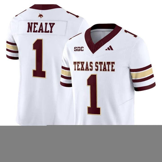 Barrick Nealy Jersey #1 Texas State Bobcats 2025 Limited Stitched by My Store NCAA Football Jerseys