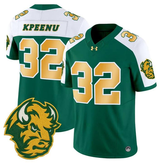 Barry Kpeenu Jersey #32 North Dakota State Bison Limited Stitched Green Alter by My Store NCAA Football Jerseys