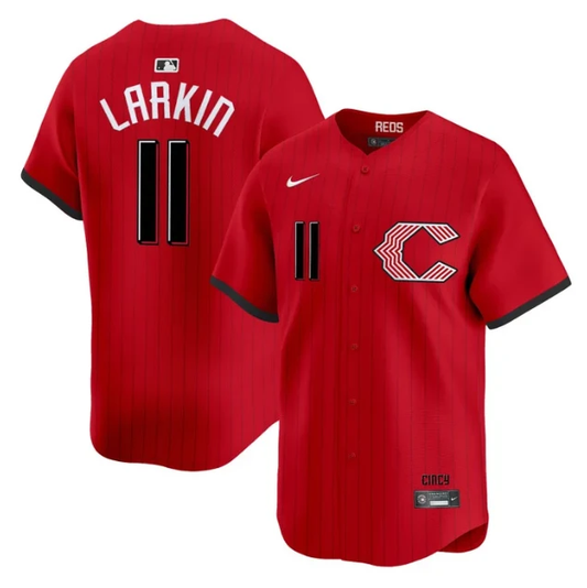 Barry Larkin Jersey #11 Cincinnati Reds 2026 City Connect Vapor Premier Stitched by My Store