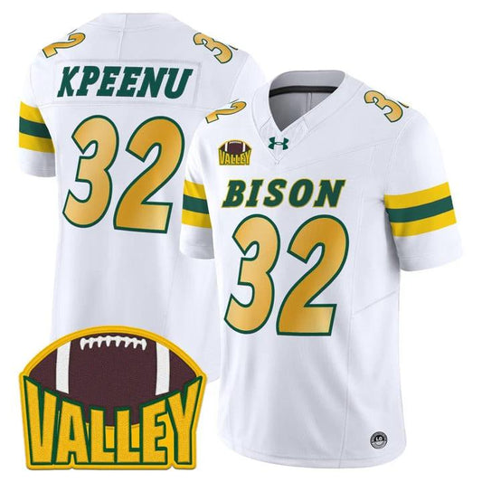Barry Kpeenu Jersey #32 North Dakota State Bison 2025 Limited Stitched by My Store NCAA Football Jerseys