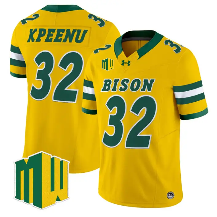 Barry Kpeenu Jersey #32 North Dakota State Bison 2026 Vapor Stitched by My Store NCAA Football Jerseys