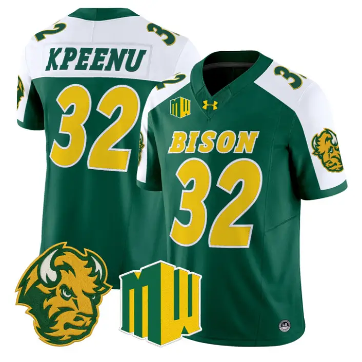 Barry Kpeenu Jersey #32 North Dakota State Bison 2026 Vapor Stitched by My Store NCAA Football Jerseys