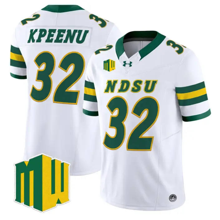 Barry Kpeenu Jersey #32 North Dakota State Bison 2026 Vapor Stitched by My Store NCAA Football Jerseys