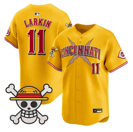 Barry Larkin Jersey #11 Cincinnati Reds One Piece Premier Stitched by My Store