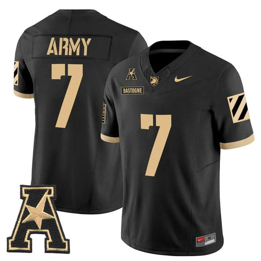 Bastogne Jersey #7 Army Black Knights 2025 Vapor Limited Stitched by My Store NCAA Football Jerseys