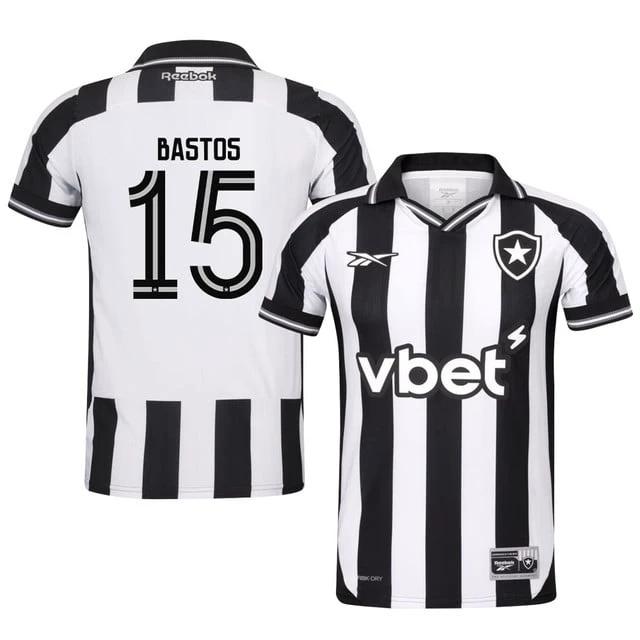Bastos #15 Botafogo 2025-26 Home Jersey – Black White by Soccer Jersey