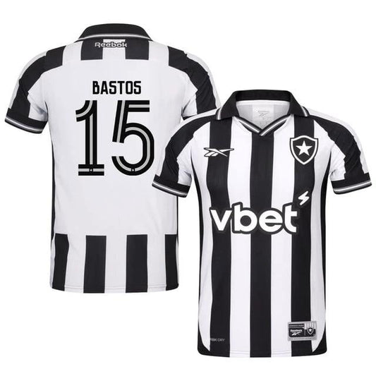 Bastos #15 Botafogo 2025-26 Home Jersey – Black White by Soccer Jersey